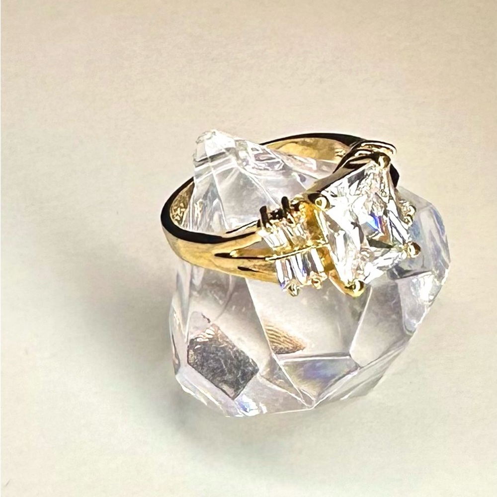 NEW!! Size 8 14k Gold over Sterling Silver Ring - Picture 2 of 5